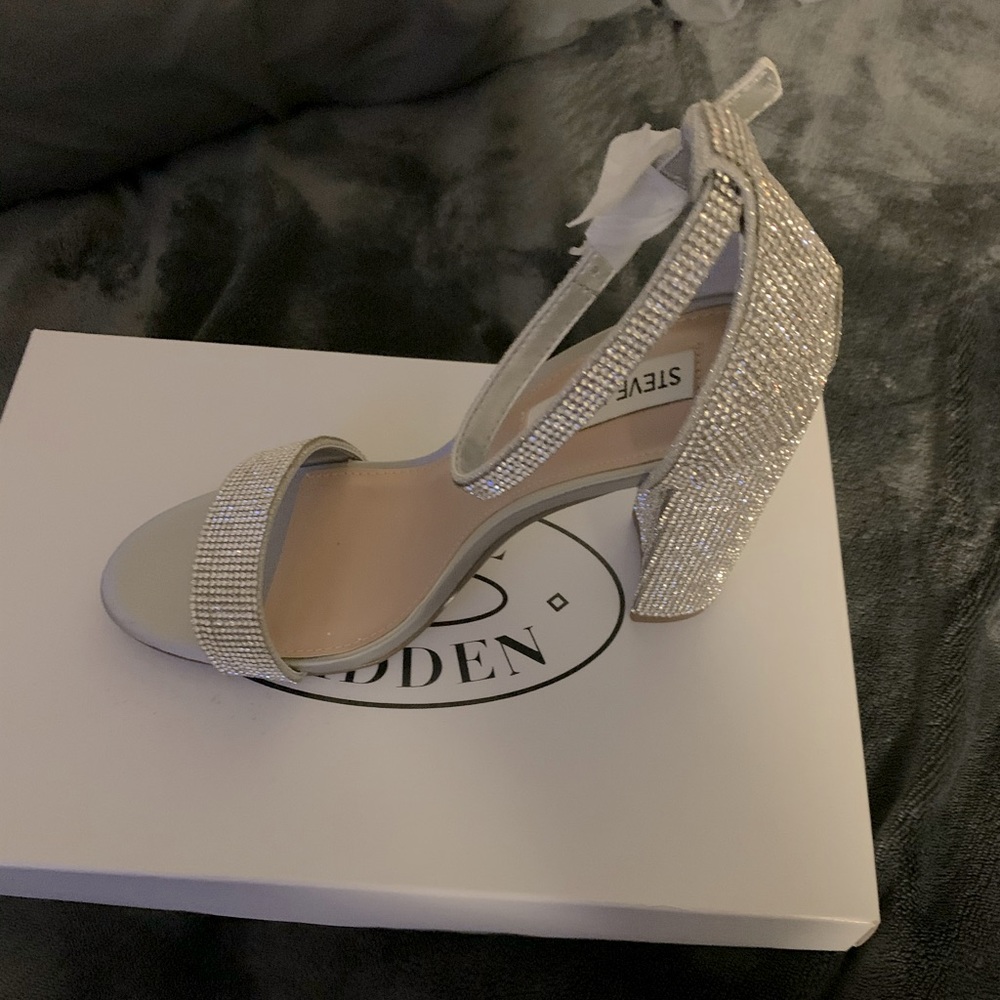 Steve Madden Crystal Carrson Block Heels
